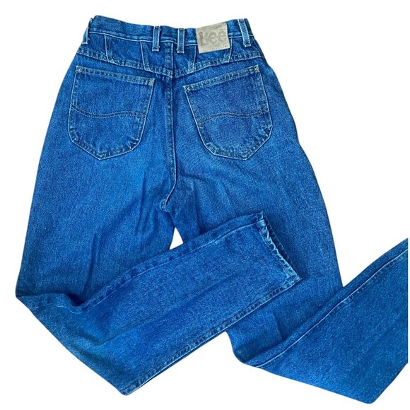 Lee Vintage 80’s 90's High Waisted Rise Tapered Mom Jeans Size 8 27" Waist - Picture 1 of 10